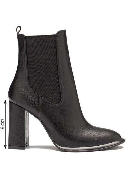 Kadın Kaymaz Taban Elastik Yan Bantlı Yüksek Topuklu Günlük Bot 1510 fiyatları