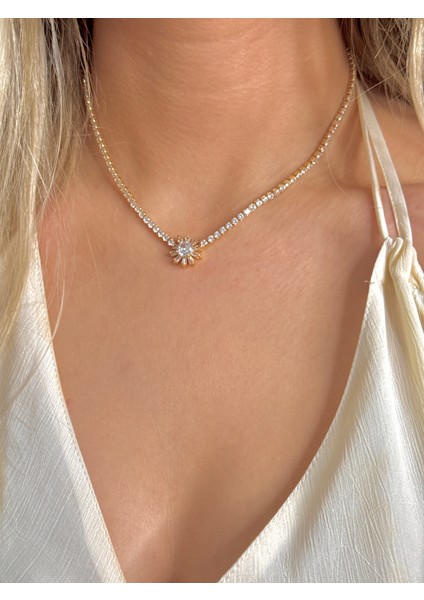 Çelik Dönmeyen Su Yolu Kolye Zirkon Taşlı Kolye fiyatları