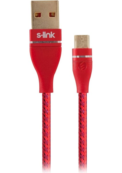 Swapp SW-C540 1m 3A Micro USB Kırmızı Şarj Kablosu