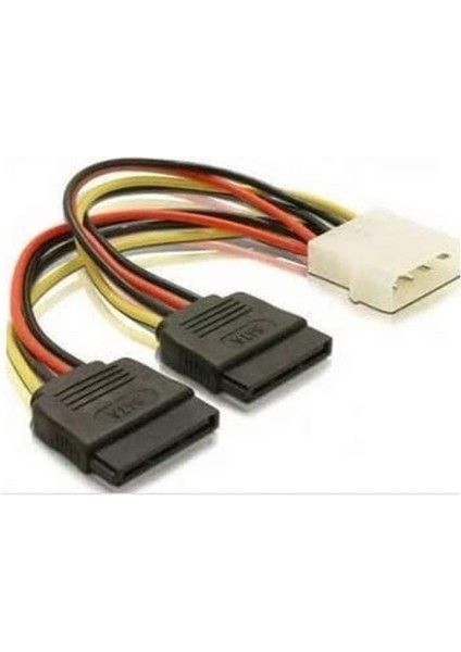 4929 Ikili Çift Sata Power HDD 4 Pin Güç Kablosu
