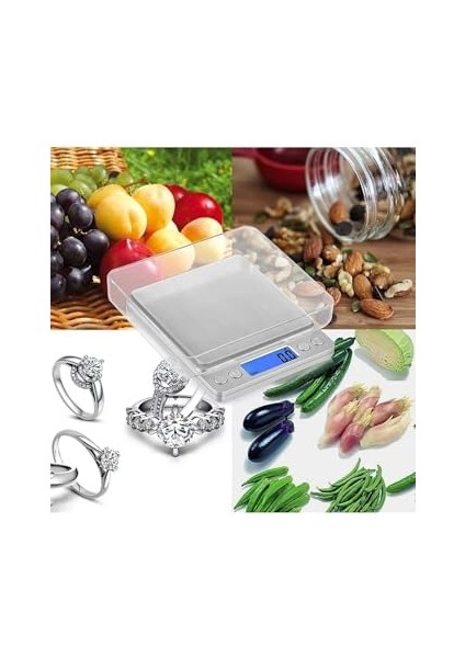 Mutfak Tartı, 3 kg Kapasite, 0.1 Gr, LCD Ekran, Mutfak ve Kuyumcu Terazisi modelleri