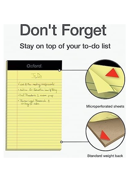 5 x 8 Yasal Ped, 12&apos;li Paket, Dar Çizgili, Sarı Kağıt, Yazı Defteri Başına 50 Yaprak, Abd&apos;de Üretilmiştir (74017) fiyatları