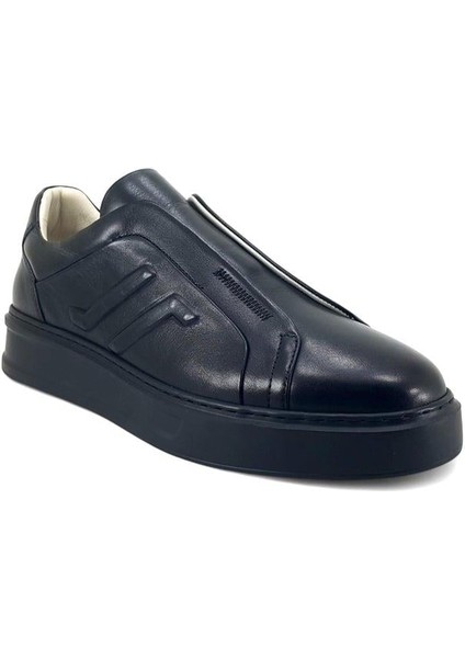 5552 Hakiki Deri Günlük Erkek Ayakkabı-Siyah