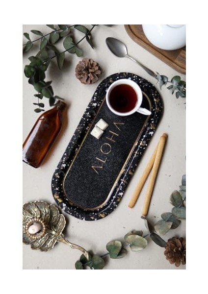 Terrazzo Desenli Oval Tepsi 16X35 cm (Terrazzo ) modelleri