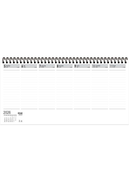 Keskin 2026-AJ-66 16*33,5 Spr.haftalık Masa Ajandası-Lacivert fiyatları