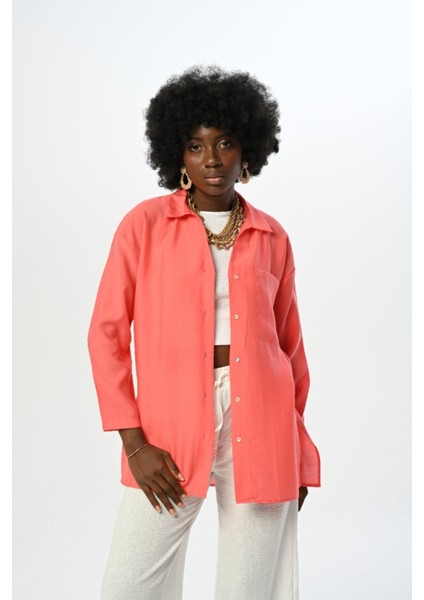 Oversıze Kesim Düz Renk Gömlek fiyatları