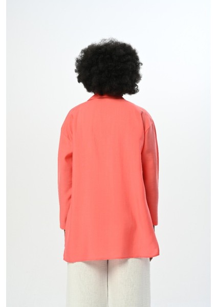 Oversıze Kesim Düz Renk Gömlek
