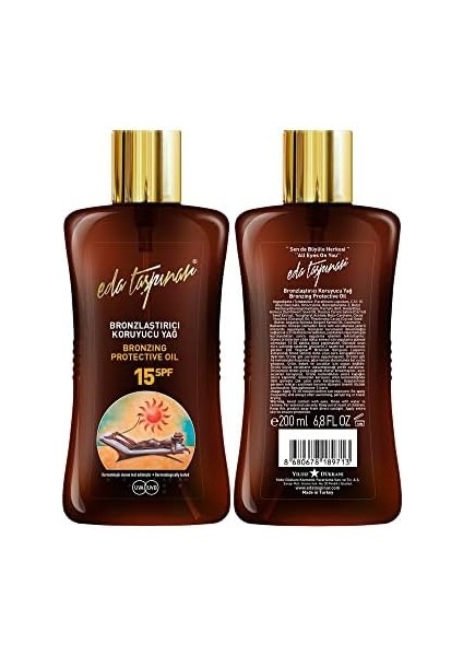 Eda Taşpınar Bronzlaştırıcı Koruyucu Yağ Spf 15 (200 Ml/6.8 Fl Oz)