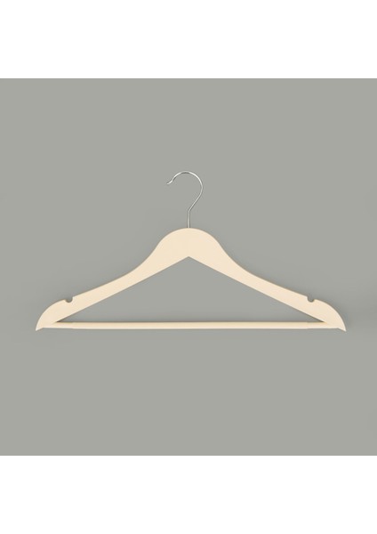 Living Ahşap Görünümlü 3'lü Plastik Askı - Krem - 43X23 cm fiyatları