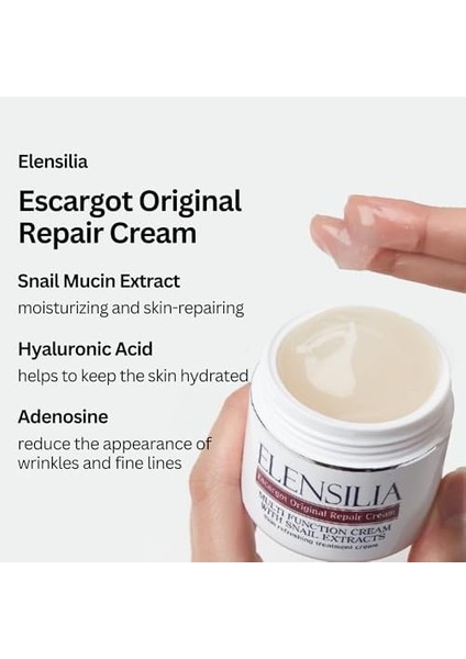 Elensilia Onarıcı%80 Salyangoz Filtratı Özlü Nemlendirici Krem Escargot Original Repair Cream 8809362067094 fiyatları