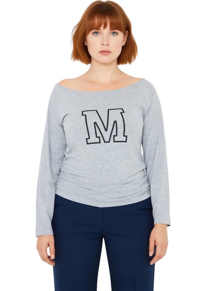 Genç Kadın Kayık Yaka Pamuklu Bluz Büyük Beden Uzun Kollu Günlük Kullanım Kaliteli Şık Rahat fiyatları