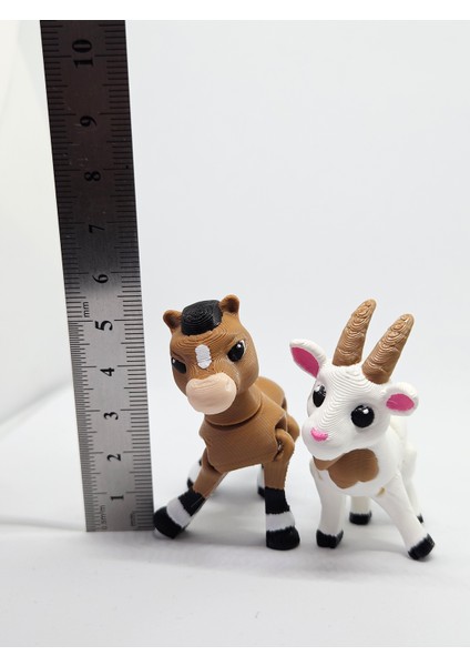 Aysbistudio 2li Set Mini Sevimli Keçi ve At Hayvan Oyuncak – Flexi Hayvan Figür +4 Yaş - Bpa Free fiyatları