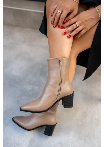 Chen Vizon Küt Burun Topuklu Bot modelleri