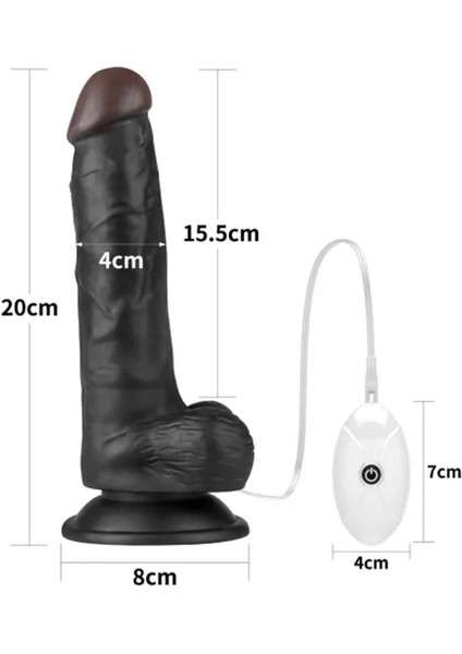 Belden Bağlamalı Titreşimli İçi Dolu 20 cm Siyah fiyatları