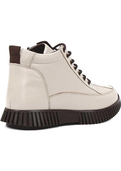 Kadın Bej Çift Fermuarlı Deri Bot fırsatları