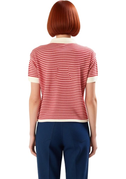 Kadın Kısa Kollu Polo Yaka Triko Bluz Günlük Şıklık ve Konfor Bir Arada Kaliteli Şık Rahat modelleri