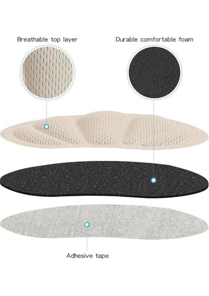 Ipekbazaar Ayakkabı Vurma Önleyici Koruyucu Ped, Kendinden Yapışkanlı, Kumaş, Dolgulu, Topuk Vurma Önleyici Yastık Pedi,1 Çift (Beyaz) modelleri
