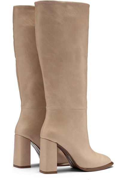 Kadın Diz Altı Kalın Topuklu Kaymaz Taban Günlük Golf Çizme 1500 fırsatları