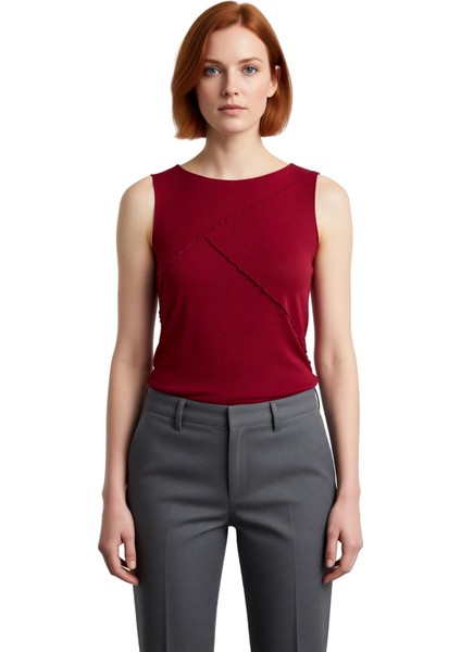 Kadın Bisiklet Yaka Nervürlü Fitted Örme Bluz Ispanyol Kol Detaylı Kaliteli Şık Rahat Modern