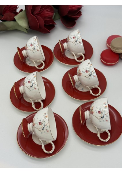 Türk Kahve Fincanı Rosso 6 Kişilik 12 Parça fiyatları