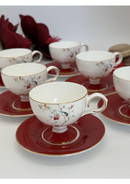 Türk Kahve Fincanı Rosso 6 Kişilik 12 Parça modelleri