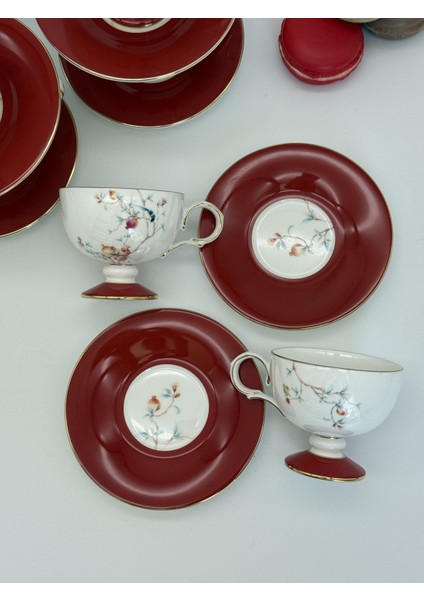 Türk Kahve Fincanı Rosso 6 Kişilik 12 Parça indirimleri