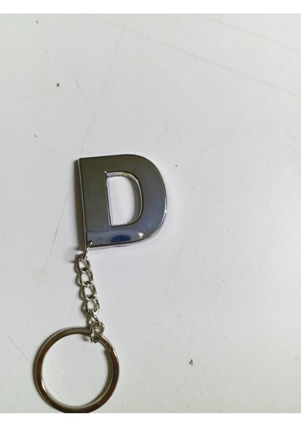 D Harfi Plastik Krom Kaplama Anahtarlık- Harf Çanta Süsü modelleri