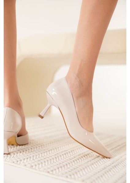 Seraphine Kadın Bej Rugan Topuklu Ayakkabı indirimleri