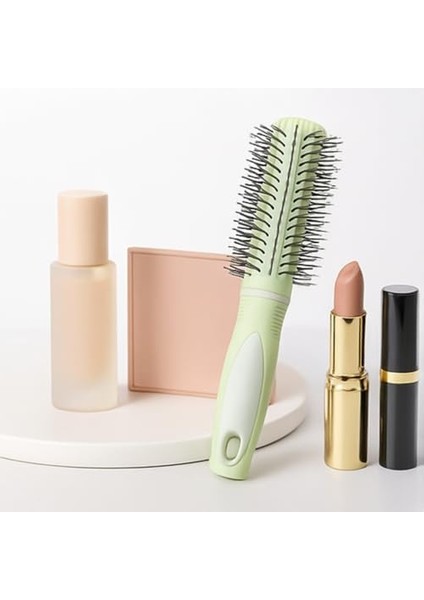 Yuvarlak Saç Fırçası ve Tarak – Su Yeşili, Masaj Uçlu, Hacim ve Şekillendirme Için