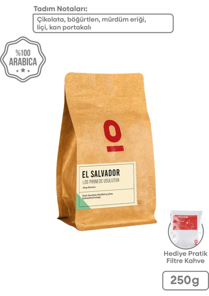 El Salvador Pırıneos Usulutan 250G – Çikolata, Böğürtlen, Mürdüm Eriği Tadım Notalarıyla