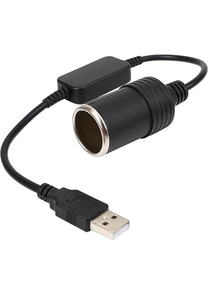 Lua USB 2.0 Siyah 5 Volt 2 Amper To 12 Volt 800MAH Araç Çakmaklığına Çevirici