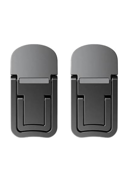 Metal 2 Adet 7mm 3m Yapışkanlı Katlanabilir Ultra Mini Laptop,2 Açılı Laptop Yükseltici Siyah modelleri