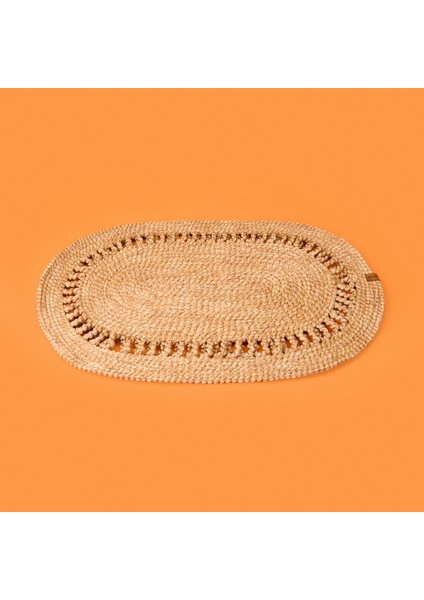 Jüt Görünümlü Kapı Önü Paspası - Kahverengi - 50X70 cm