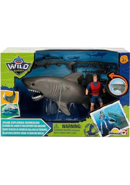 S01049012 Wild Quest Köpek Balığı ve Dalgıç Adam Oyun Seti