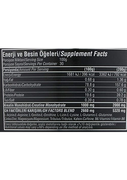 Bigjoy Bigmass Gh Factor Karbonhidrat Tozu - Muz Aromalı 1 Paket(1 x 3000 G)