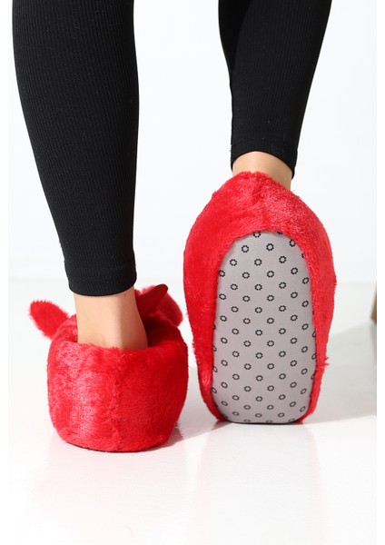 Hayvanlı B20 Boğa Modelli Kışlık Kadın Erkek Panduf Ev Içi Sessiz Taban Panduf modelleri