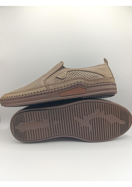 Içi Dışı Hakiki Deri Jelli Taban Erkek Yazlık Rahat Günlük Hafif Çarık Ayakkabı fırsatları