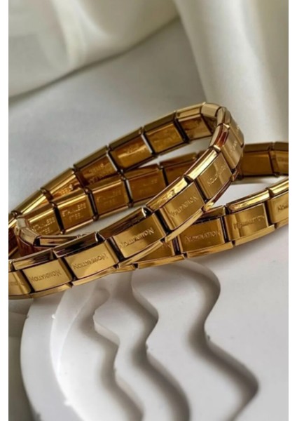 Çelik Italyan Charm Unisex Gold Bileklik Chrm-Blk-Gld fırsatları