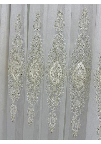 Nivemeshome Elisya 3812 Gold Işıltılı 1/3 Pileli Bambu Tül Perde fiyatları