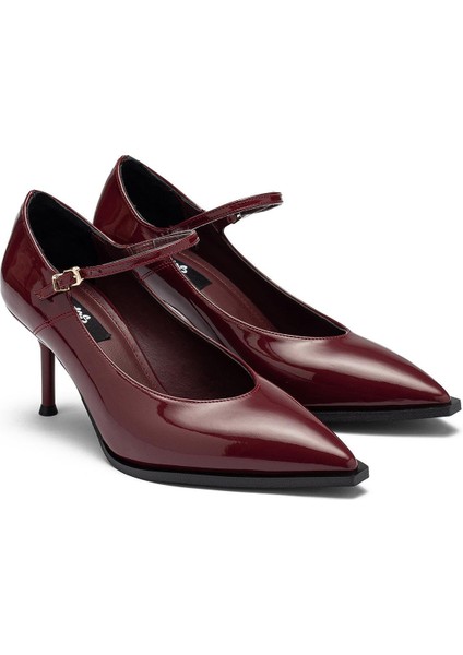 Kadın Bantlı Sade Topuklu Stiletto Ayakkabı 1325