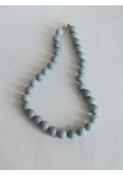 Doğal Taş Kolye ;ceyt Akuamarin Taşı Ile Tasarlanmıştır. fiyatları