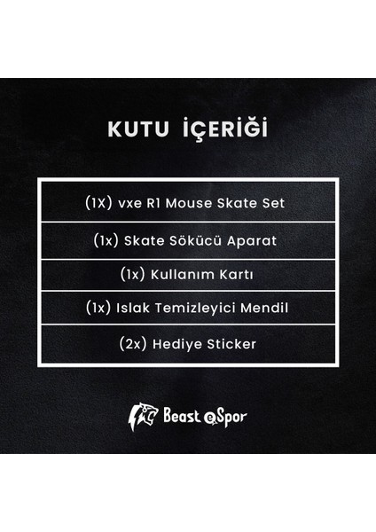 Vxe R1 / R1 Se + / R1 Pro / R1 Pro Max - Mouse Skate Red Edition %100 Ptfe