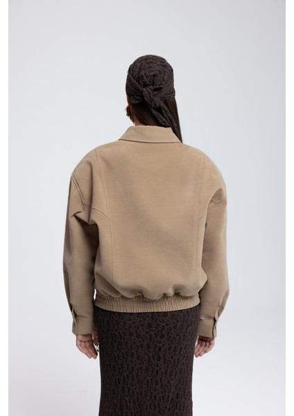 Osea Unisex Koyu Bej Bomber Ceket indirimleri