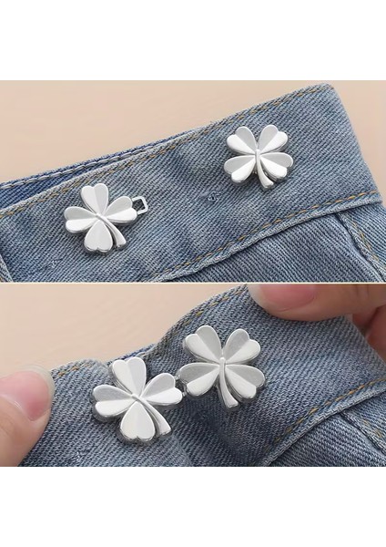 Yonca Model Gold, Gümüş Renk Pantolon Beli Daraltma Aparatı, Pantolon Beli Daraltma Aparatı, Broş, Yonca Kemer, Kemer