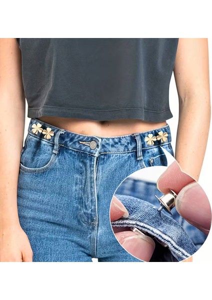 Yonca Model Gold, Gümüş Renk Pantolon Beli Daraltma Aparatı, Pantolon Beli Daraltma Aparatı, Broş, Yonca Kemer, Kemer modelleri