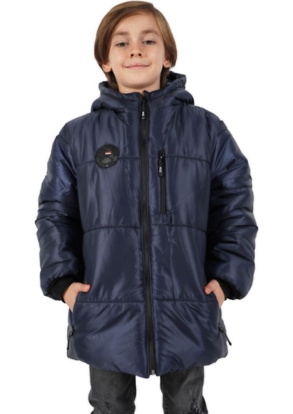 İçi Kürklü Su ve Rüzgar Geçirmez Erkek Çocuk Mont