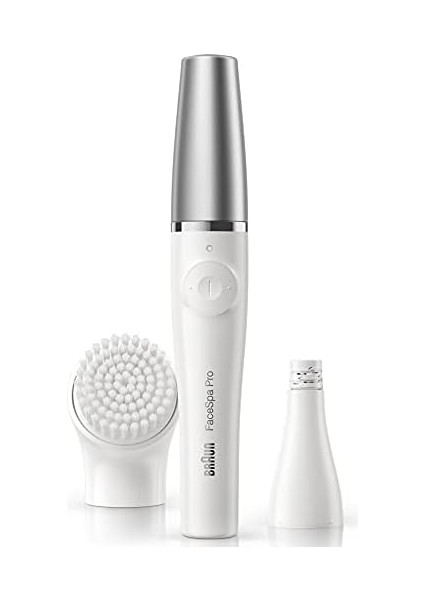 Oral-B Braun Facespa Pro 910 Yüz Epilatörü Beyaz/gümüş - Evde Salon Güzelliği Için 2&apos;si 1 Arada Yüz Epilasyonu ve Temizleme Fırçası Sistemi, 1 Ekstra Ürün