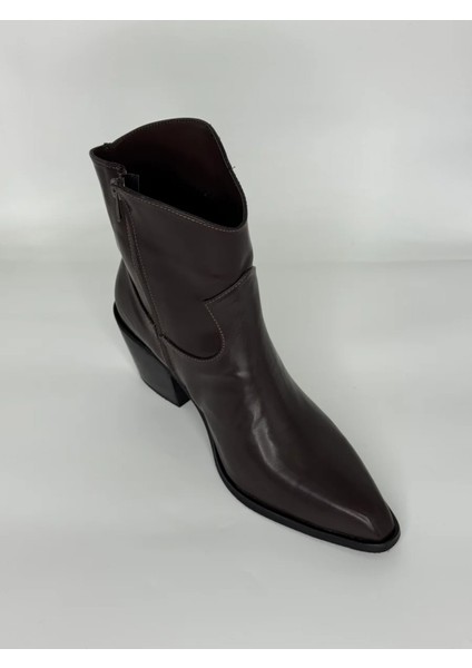 Luxe Kovboy Kadın Bot Siyah ve Kahverengi Büyük Numara Suni Deri Western Tarz modelleri