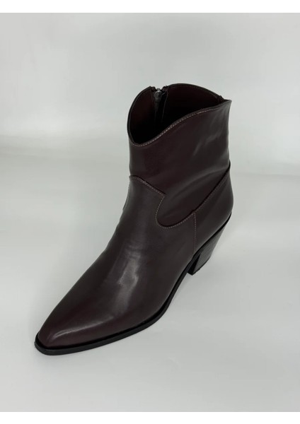 Luxe Kovboy Kadın Bot Siyah ve Kahverengi Büyük Numara Suni Deri Western Tarz fırsatları