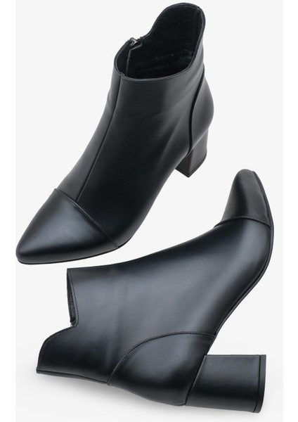 Diane Kadın Hakiki Deri Topuklu Bot Siyah fırsatları